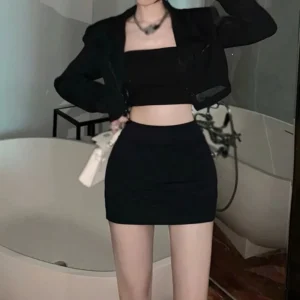 Chân Váy Ngắn Chữ A Ôm Body, Chân Váy Có Quần Trong Lưng Cao Tôn Dáng Moda CV08